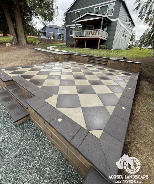 Multi-Tiered Patio, Fire Pit & Integrated Outdoor Living Design in Bothell 